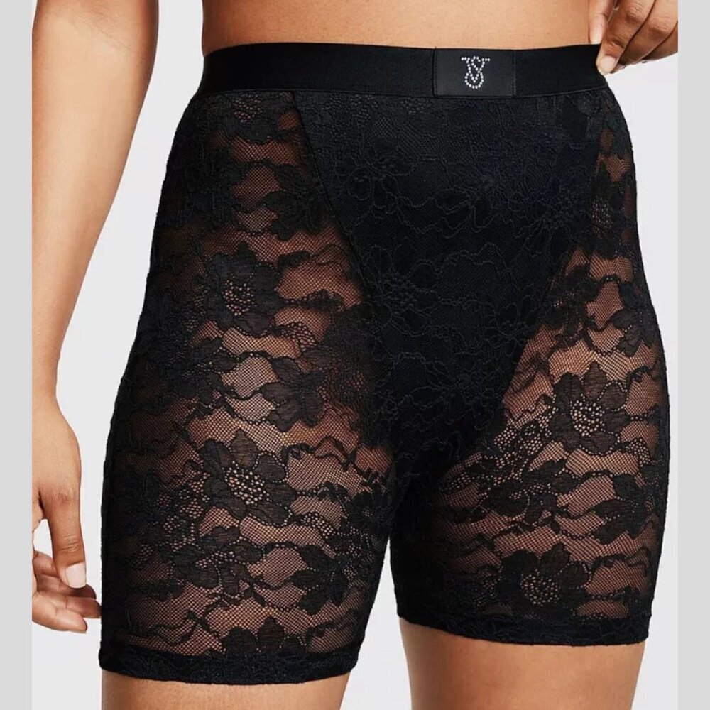 New! Victoria's Secret Very Sexy Monogram Shine Patch Lace Boxer Brief 3013